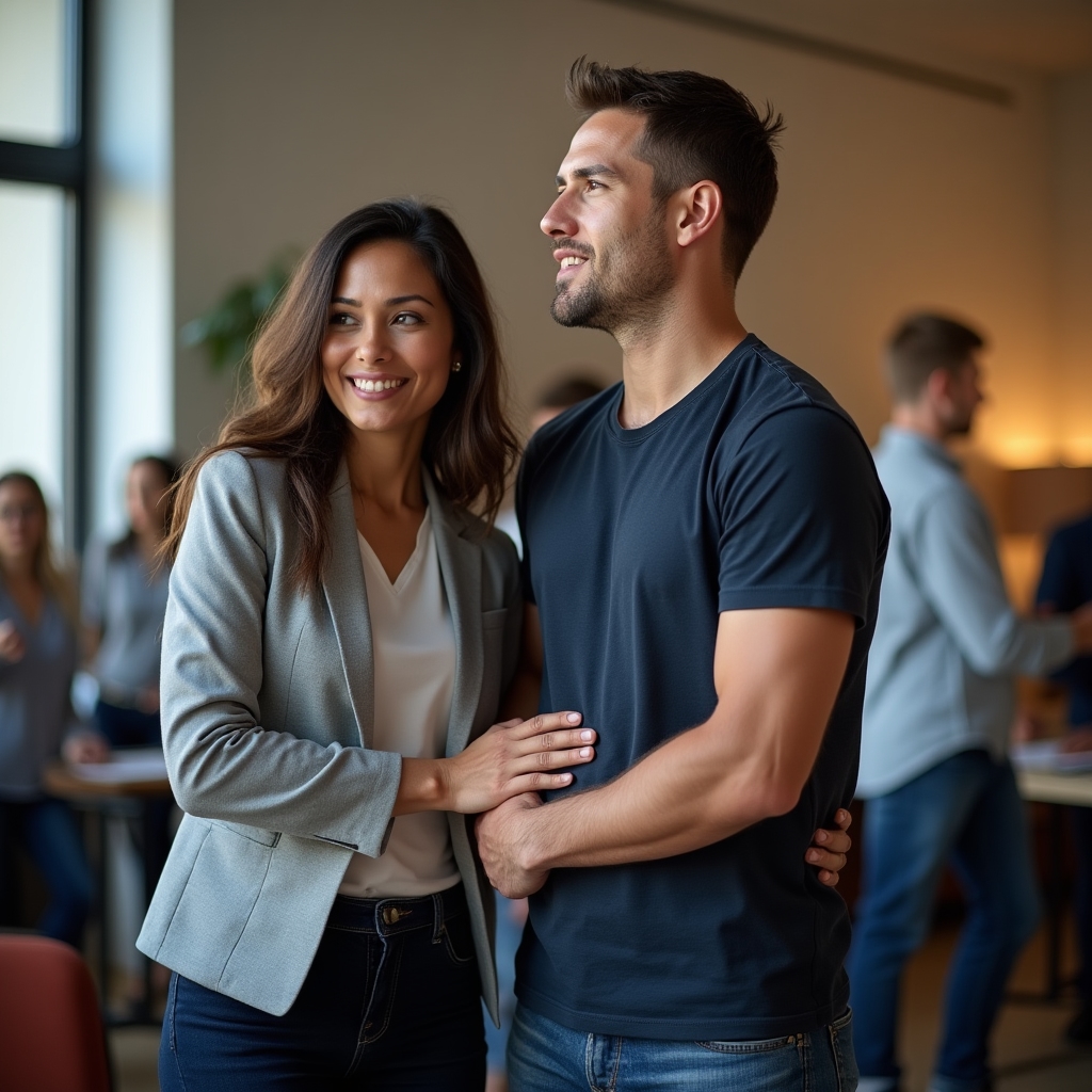 Due partecipanti che praticano la manovra di Heimlich in coppia durante un esercizio guidato dall'istruttore